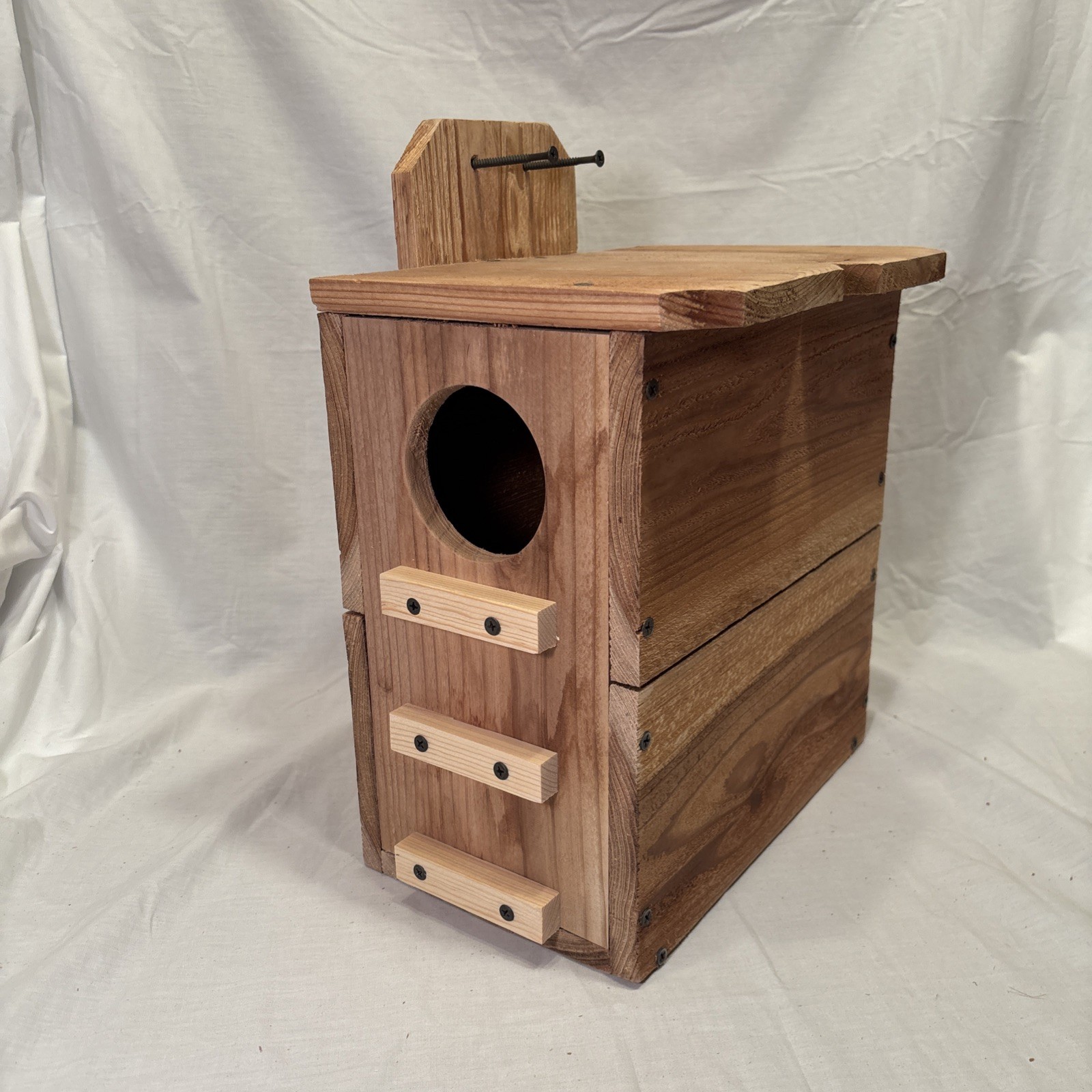 Solid Cedar Backyard Squirrel House Nesting Box - Wooden Wildlife Box- Large gallery