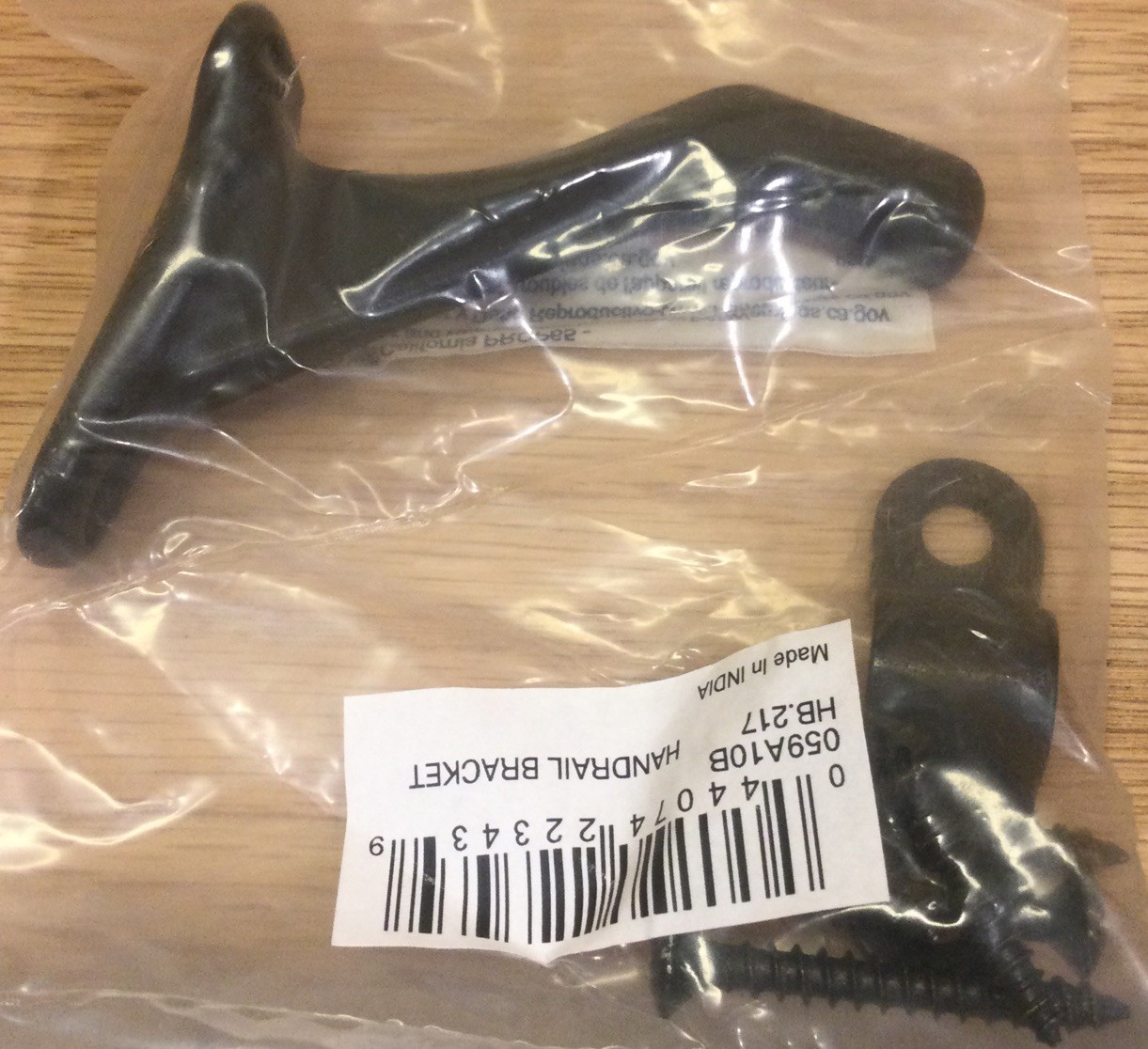 6 Pack 3 Inch Matte Black Hand Rail Bracket, Heavy Duty Hardware for Stairways. gallery