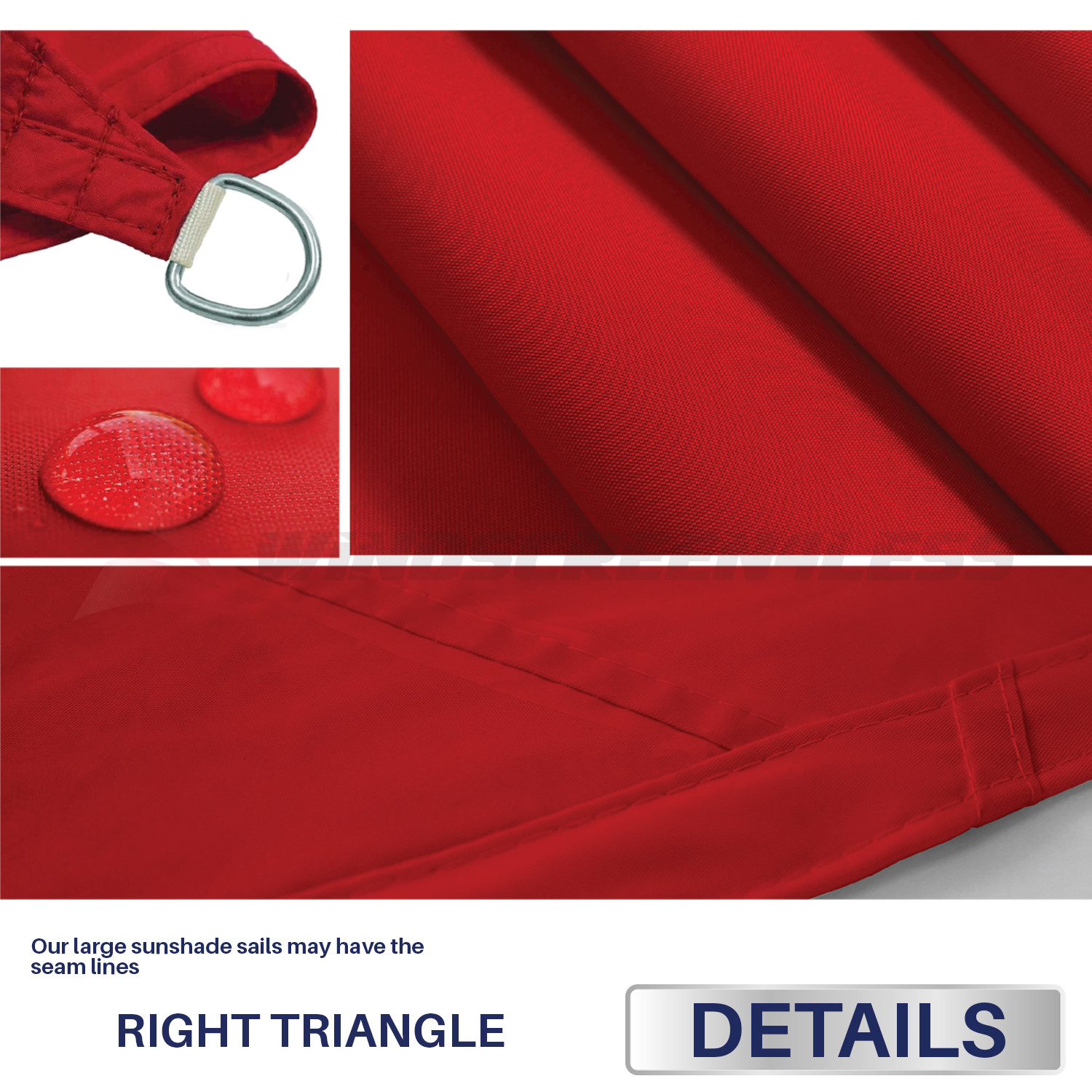 Red Right Triangle Waterproof Sun Shade Sail Outdoor Canopy Awning Patio Pool gallery