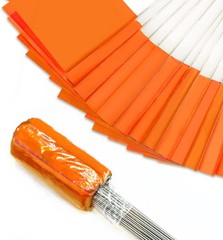 100Pack Marking Flags Orange Marker Flags – 15X4X5 Inch Lawn Flags Landscape