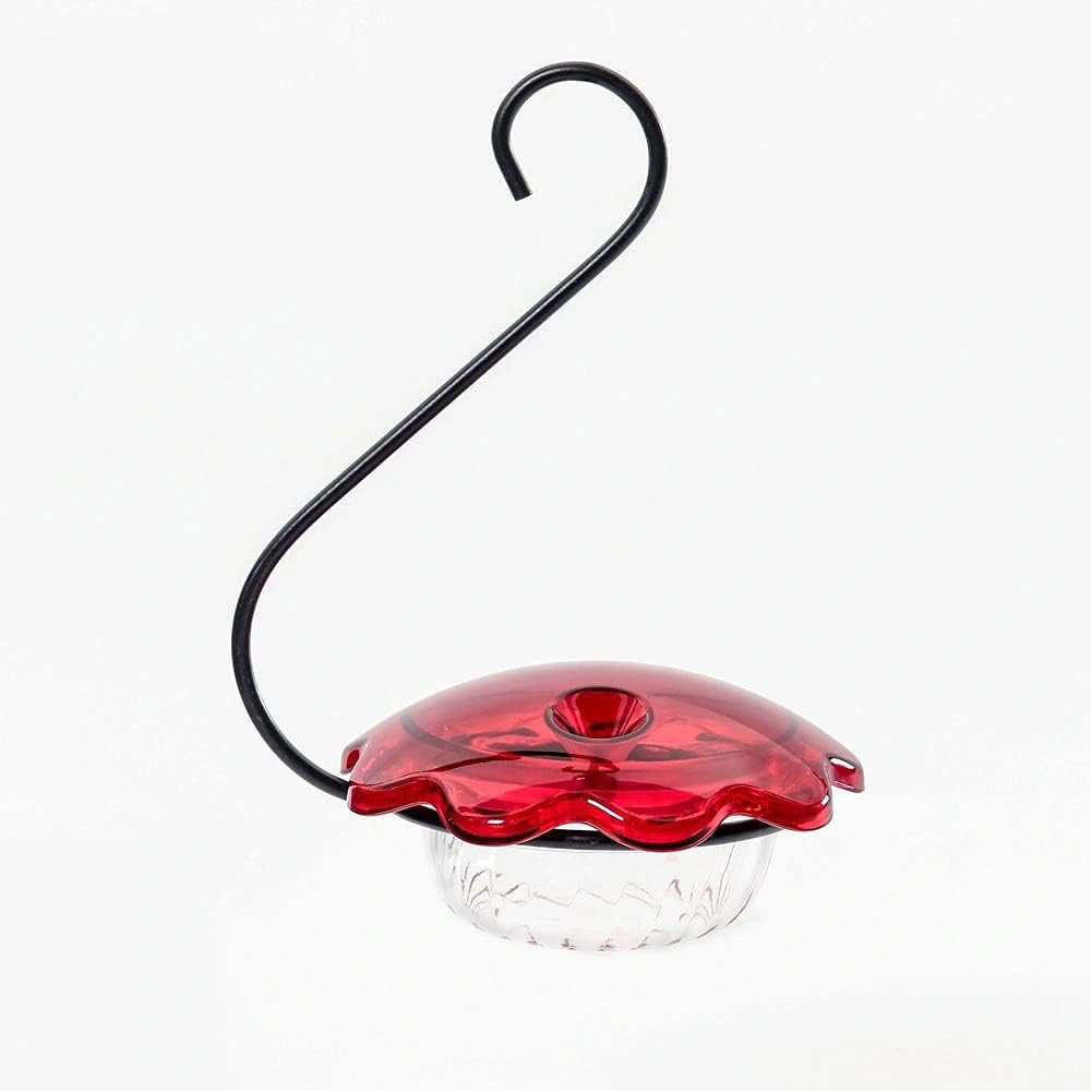 HSC Hummingbird Feeder, Single Cup Bird Feeder, 3 Ounces, Red/Clear gallery