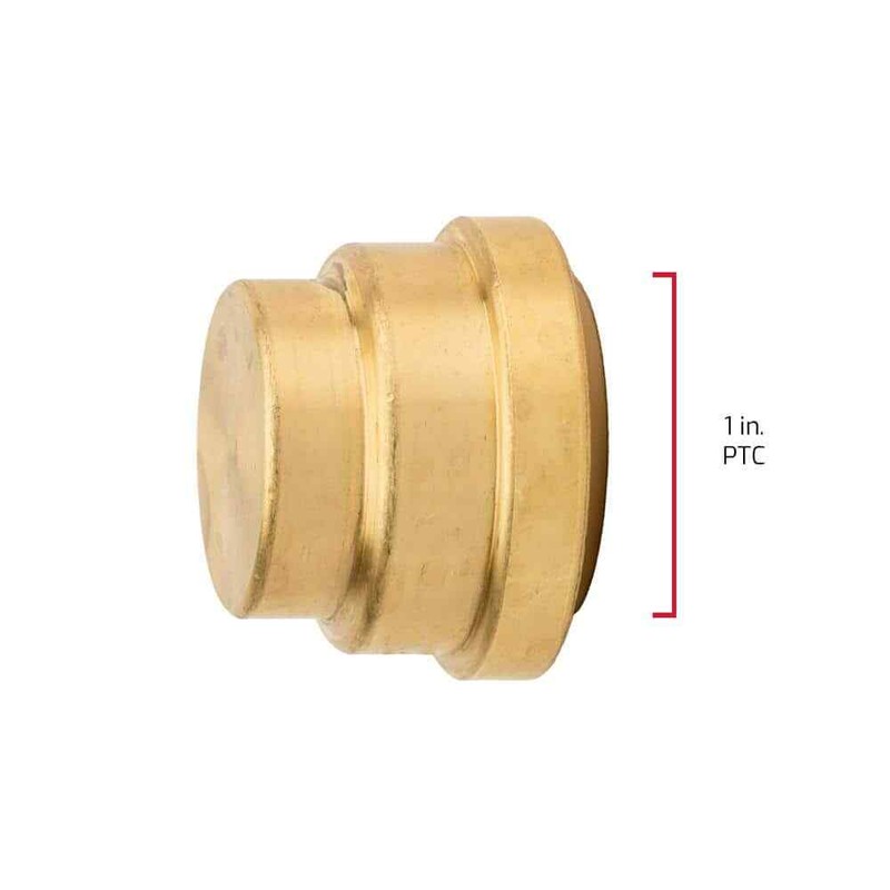 QUICKFITTING 1 in. Push-to-Connect Brass Push Cap (End Stop) Fitting gallery