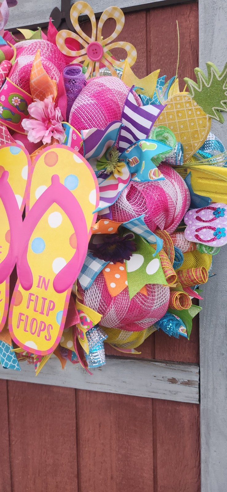 Summer Life Is Better In Flip Flops Handmade Wreath gallery