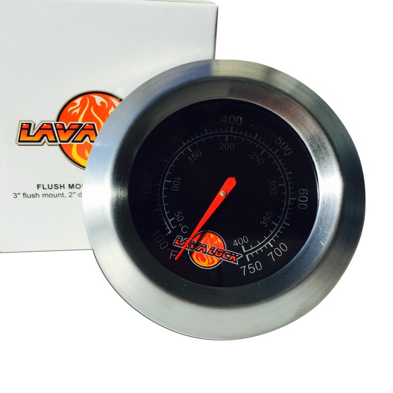 Replacement Flush Mount BBQ Smoker thermometer gas charcoal pit black wsm kettle gallery