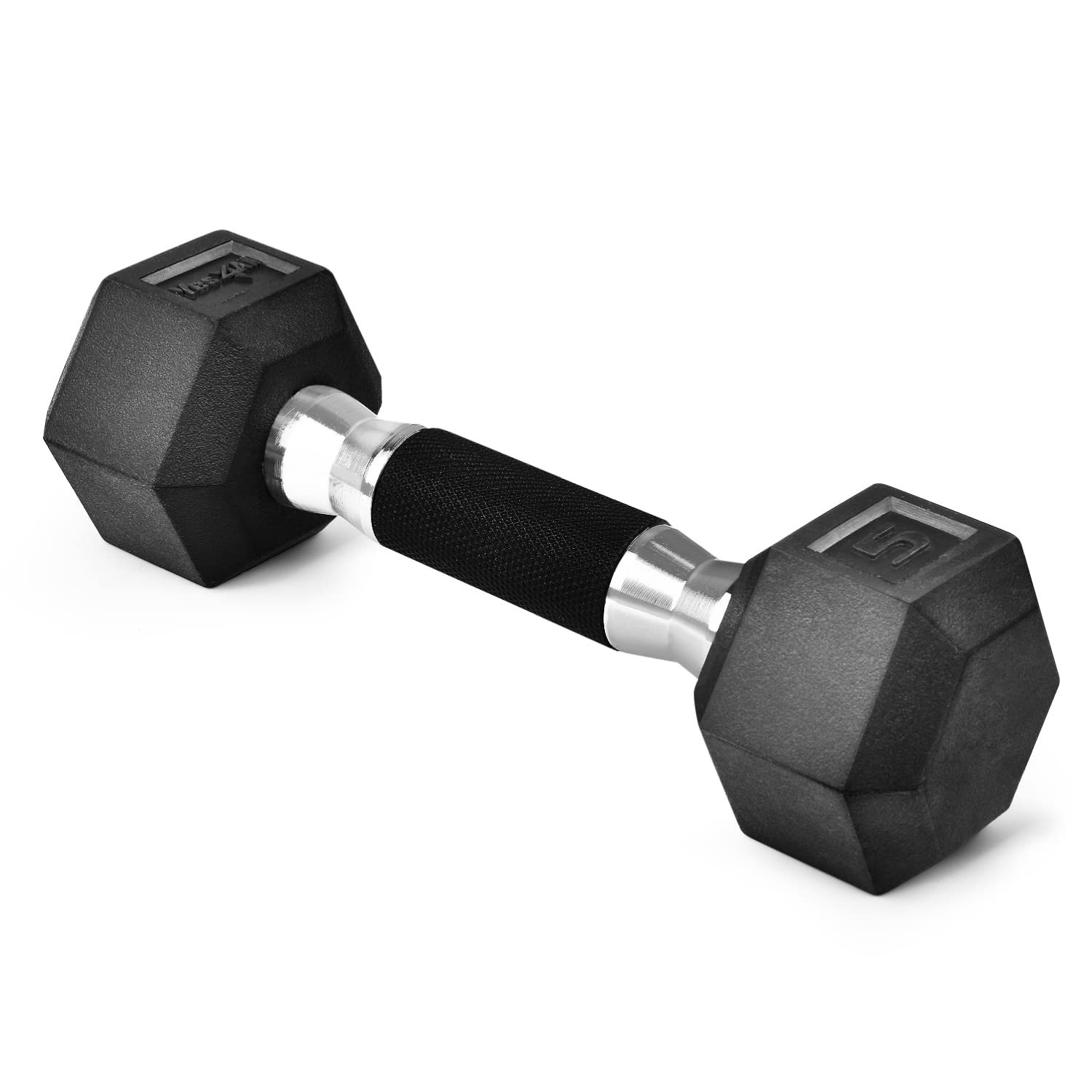 Yes4All Rubber Grip Encased Hex Dumbbell – Hand Weights With Anti-Slip 5-5 gallery
