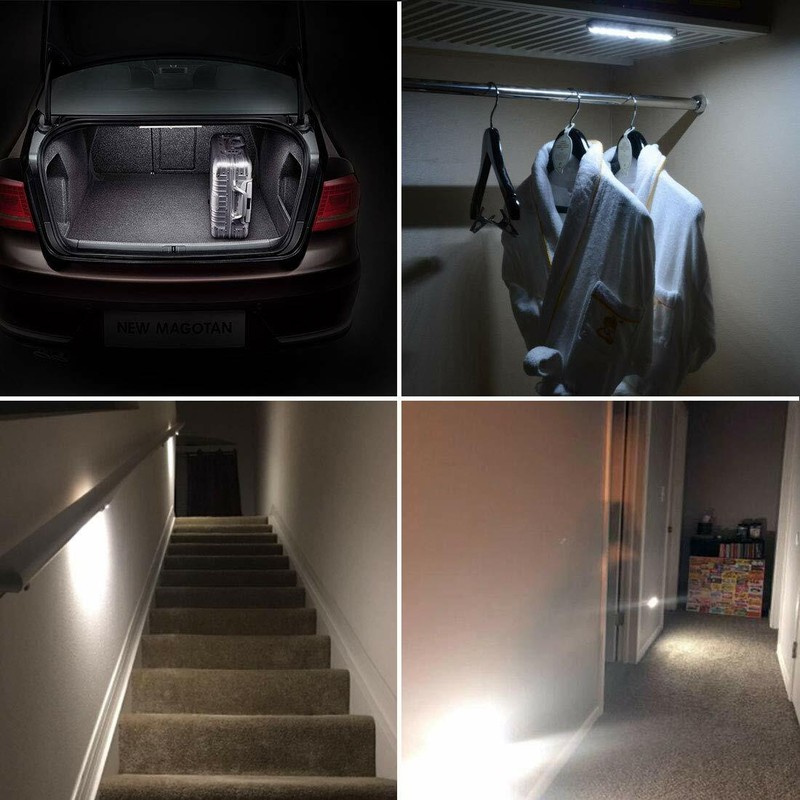 Wireless Under Cabinet Lighting LED Motion Sensor Battery Operated Closet 4pack gallery