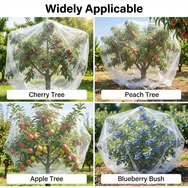 16X16Ft Extra Large Fruit Tree Netting Cover with Zipper & Drawstring, Garden Me gallery