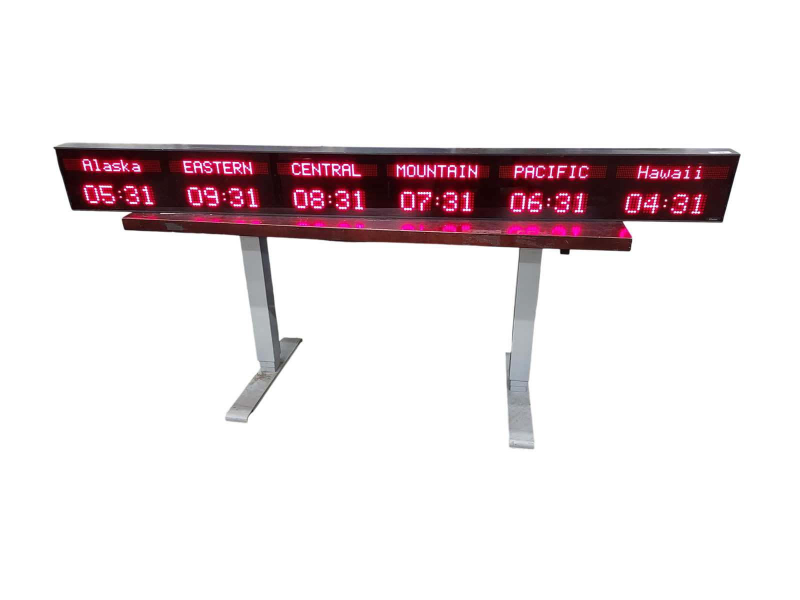 Wharton 474N 474NIL 6 Time Zone LED Display Digital Wall Clock 470 v2 Series gallery