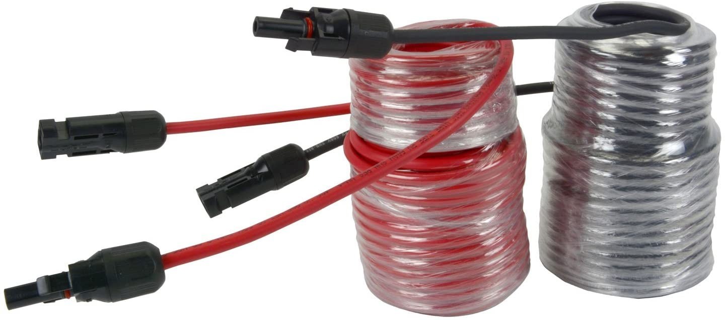 10 AWG Solar Wire Extension 70 Ft Black + 70 Ft Red with Staubli MC4 Connectors gallery
