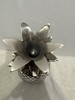 Silver Color Pineapple Shaped Canister 9.5” X 4.5” Trinket Decor Metal Lid Keys gallery