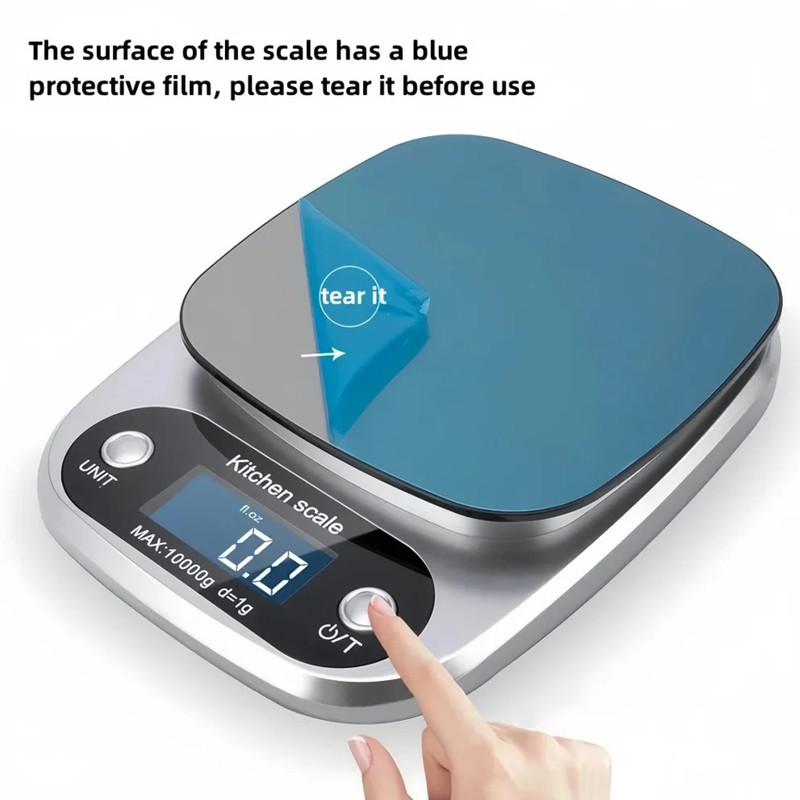 10kg/1g Digital Kitchen Scale Stainless Steel LCD Food Coffee Baking Tool gallery