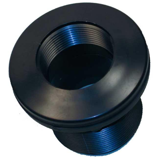 Bulkhead Fitting, Thread inlet x Thread outlet - 1 1/2 inch PACK OF 5