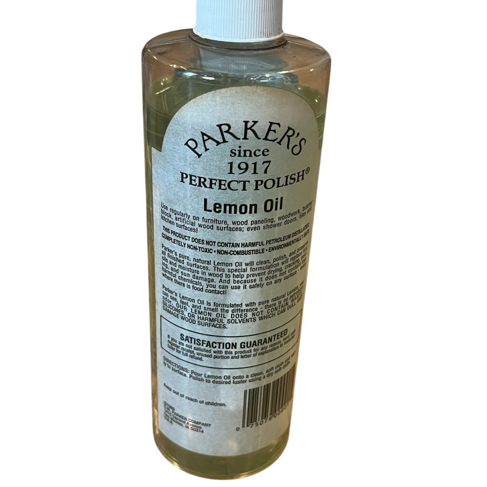 Vintage PARKER’S Perfect Polish LEMON OIL 16 Oz 90% Full 1989 USA gallery
