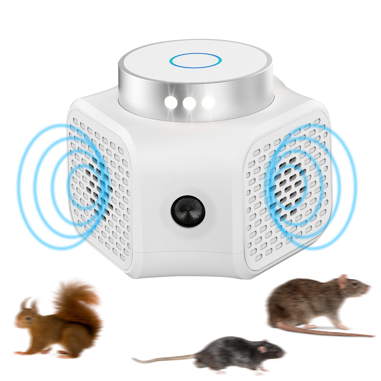 Mouse Repellent Ultrasonic Plug-in Squirrel Rodent Mice Deterrent Rat Control gallery