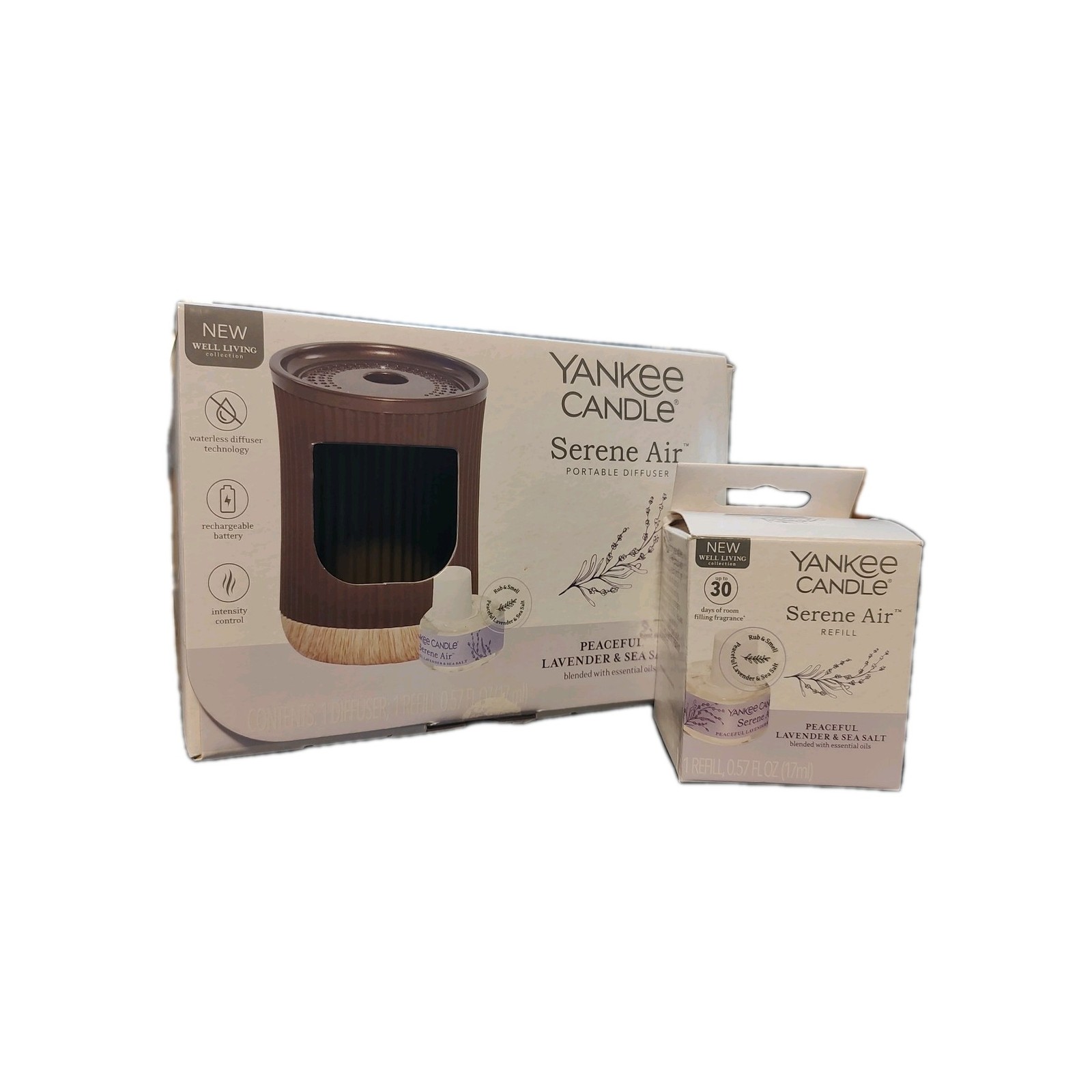 Yankee Candle Serene Air Portable Diffuser Kit Peaceful Lavender & Sea Salt gallery