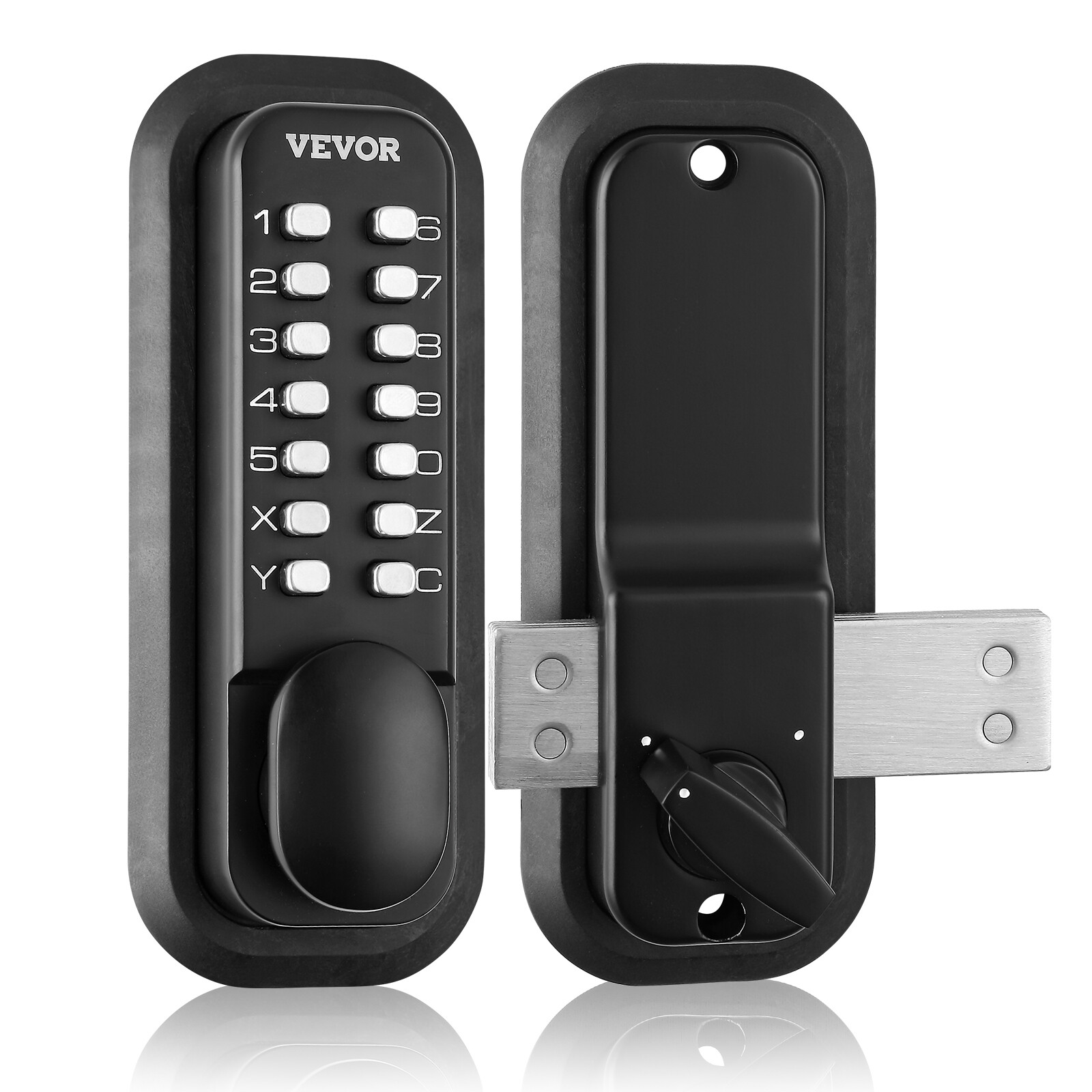 VEVOR Mechanical Keyless Entry Door Lock 14 Digit Keypad Surface-mounted Latch gallery