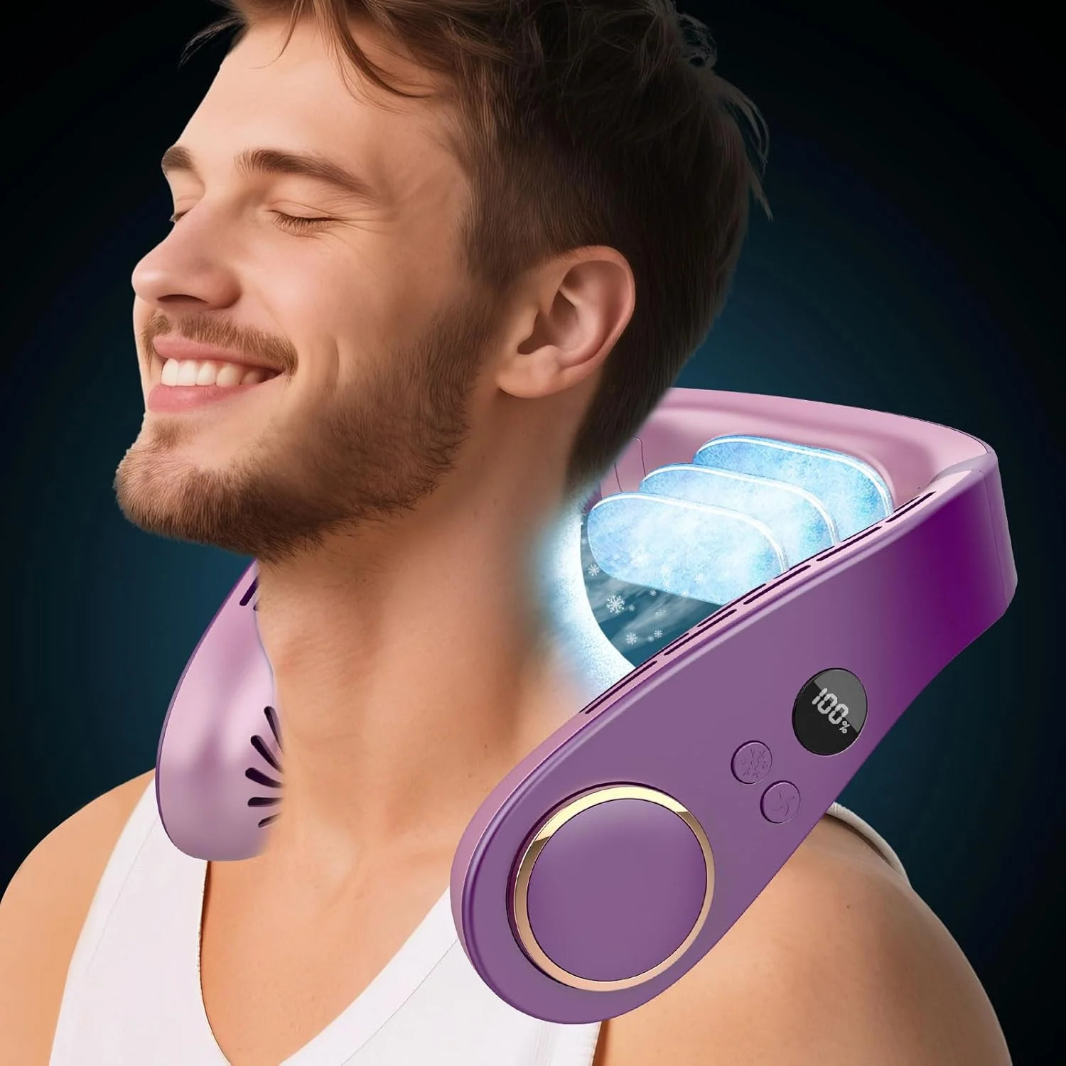 Neck Air Conditioner Portable Rechargeable,5500mah Cooling Neck Fans that Blow C gallery