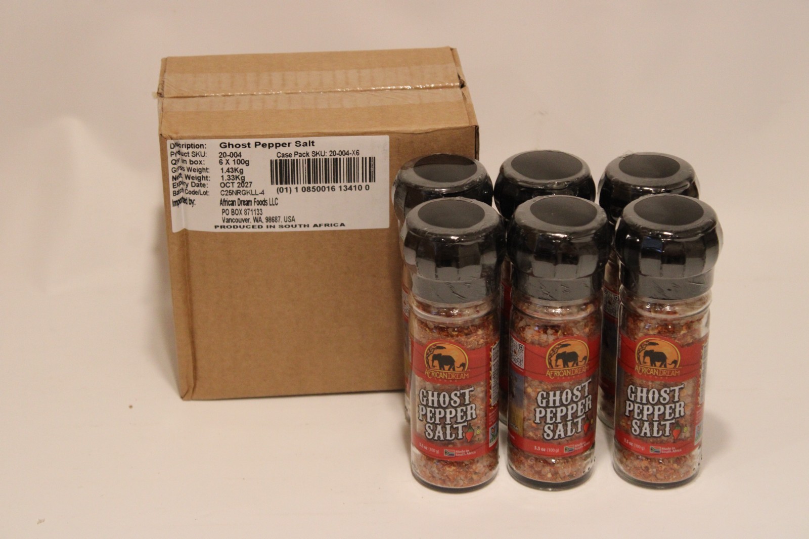 African Dream, Ghost Pepper Salt - NEW, Sealed - Lot of 6 x 100g bottles gallery