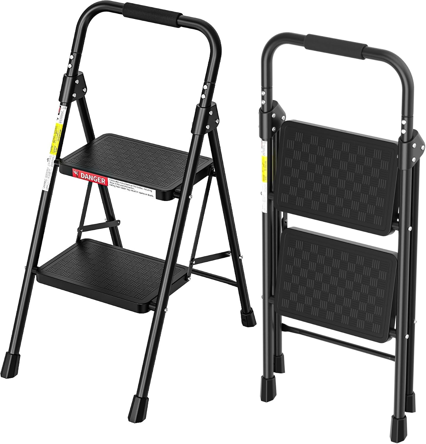 HBTower 2 Step Ladder, Folding Step Stool with Wide Anti-Slip Pedal, Step Stool gallery