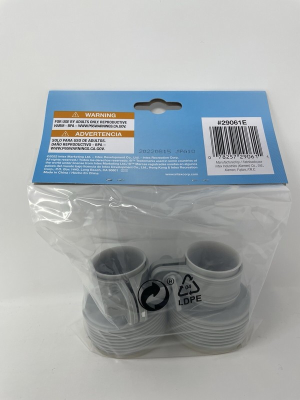 Intex Pool Hose Adapter B Pool 1.25-1.5 Clamp On Fittings 29061E Gray 2pk X 2 gallery