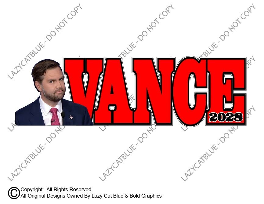 Vance 2028 Vinyl Decal Sticker Printed Die Cut JD Trump MAGA Vote Dance Liberals gallery