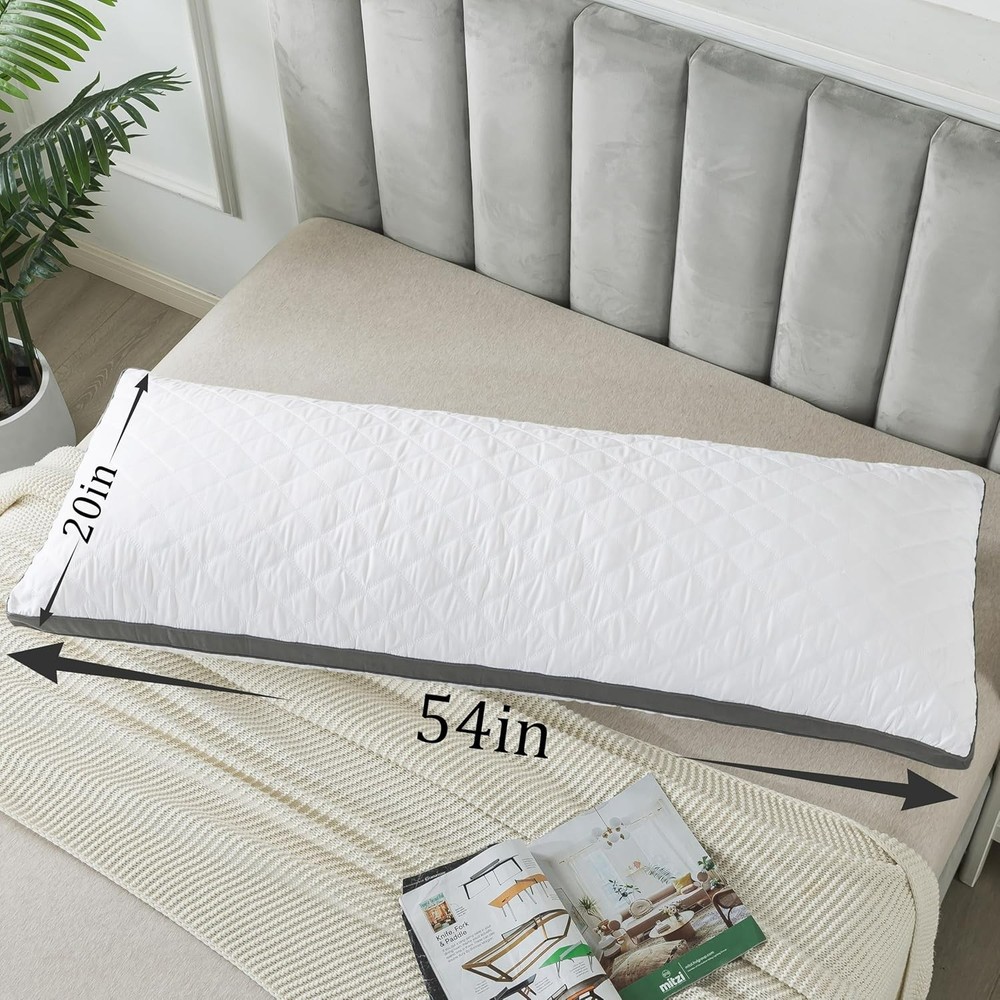 WhatsBedding, Memory Foam Pillow, White, 54" x 20"