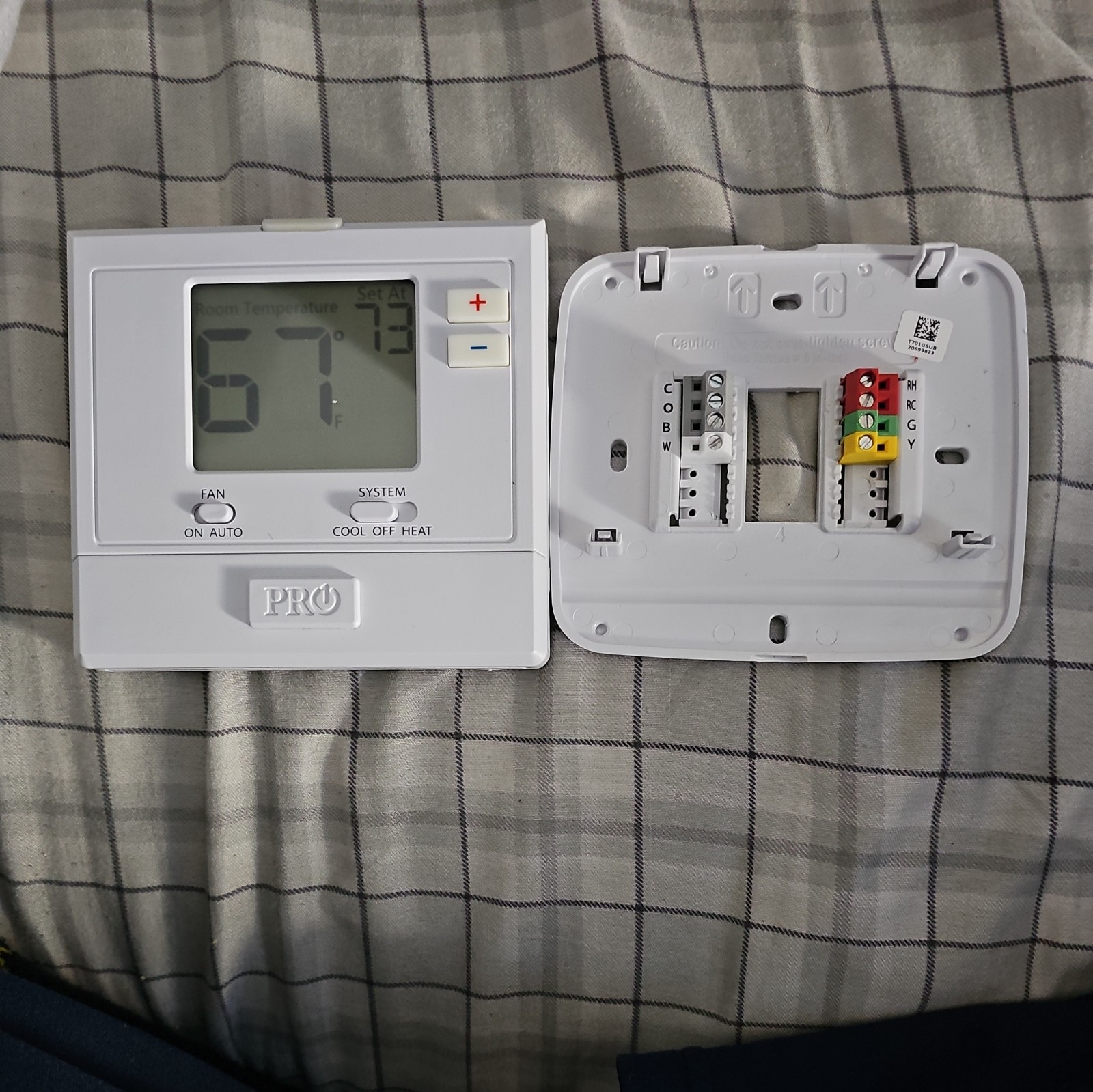 Pro1 T701 Digital Non-Programmable Thermostat - Blue Backlit Screen gallery