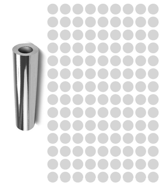 3/8" Dots Round Vinyl Color Code Inventory Label Dot Stickers Chrome Silver gallery