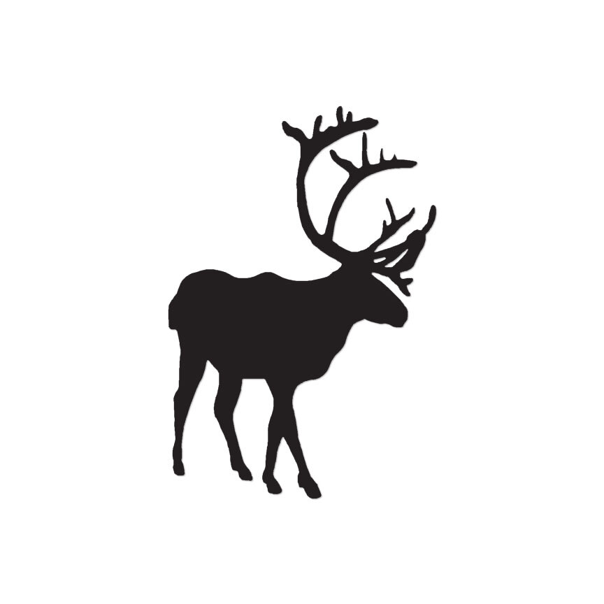 Caribou Reindeer - Vinyl Decal Sticker - Multiple Color & Sizes - ebn142 gallery