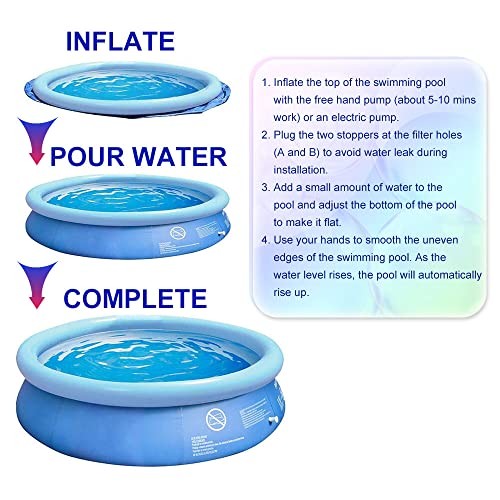 JBOX POOL BACKYARD EASY SET OUTDOOR INFLATABLE ROUND 10FT X 30IN - BLUE gallery