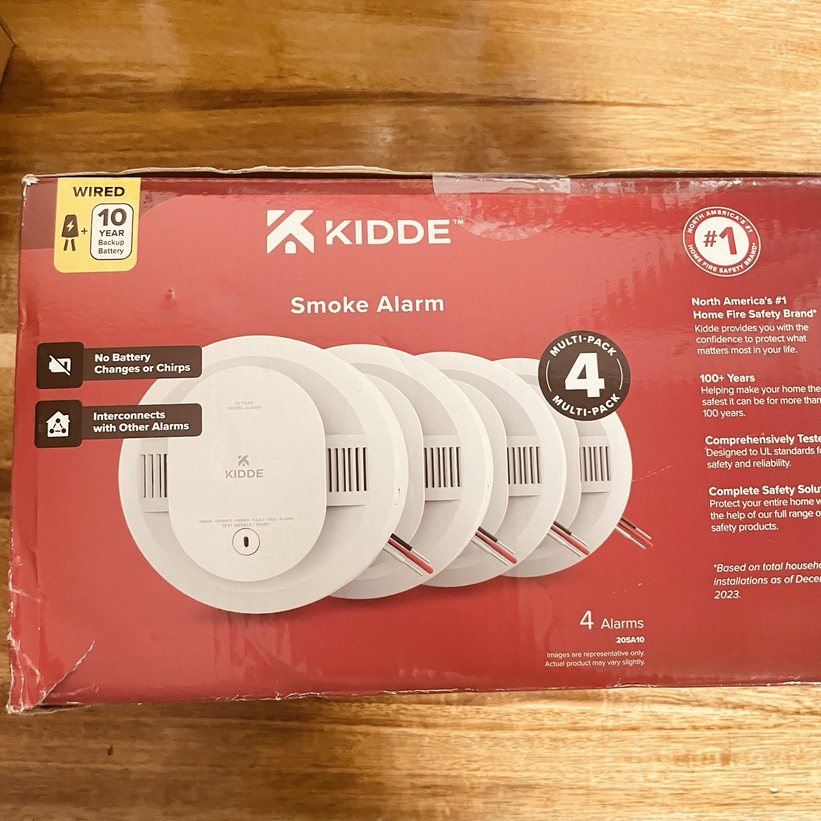 Kidde Hardwired Interconnected Smoke Detector w/Photoelectric Sensor 4 Pack gallery