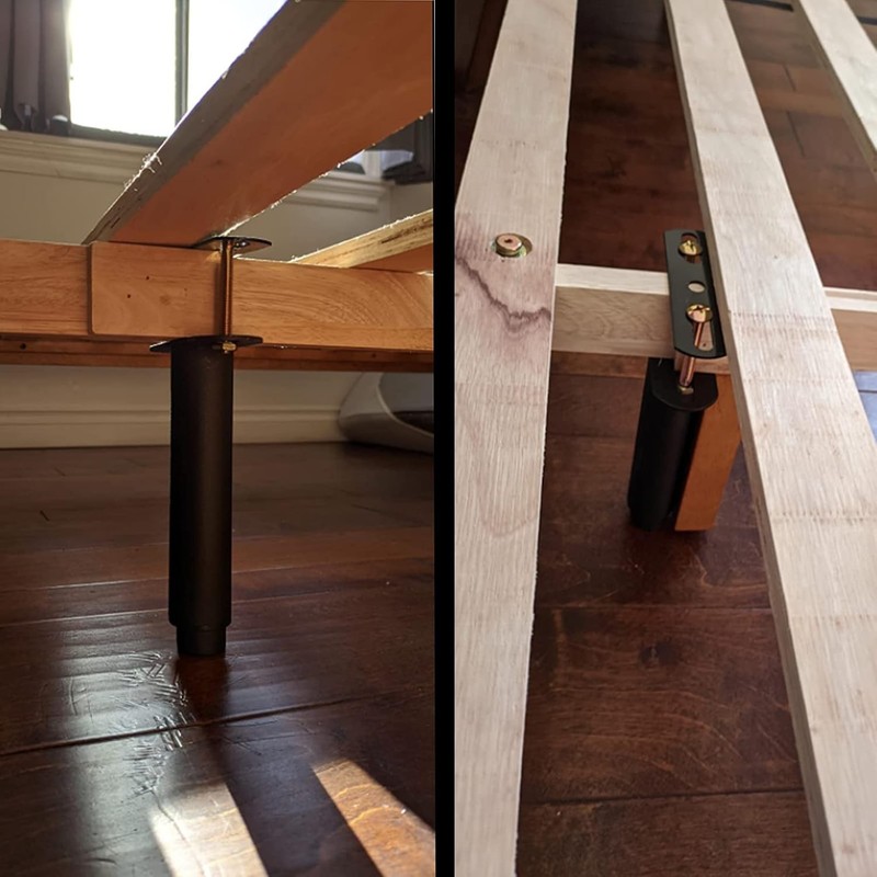 Bed Frame Center Support Legs Adjustable 10-17" Heavy Duty Slat Stabilizer 2PC gallery