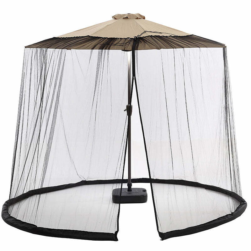9ft Patio Umbrella Bug Screen w/Zipper Door and Polyester Netting gallery