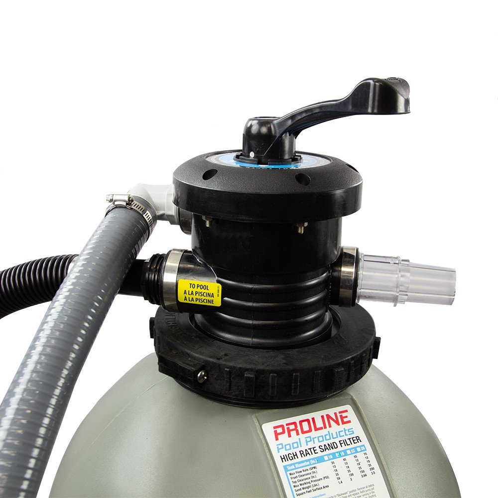 Proline 19" Above Ground Swimming Pool Sand Filter w/ Hoses, Fittings & Base gallery