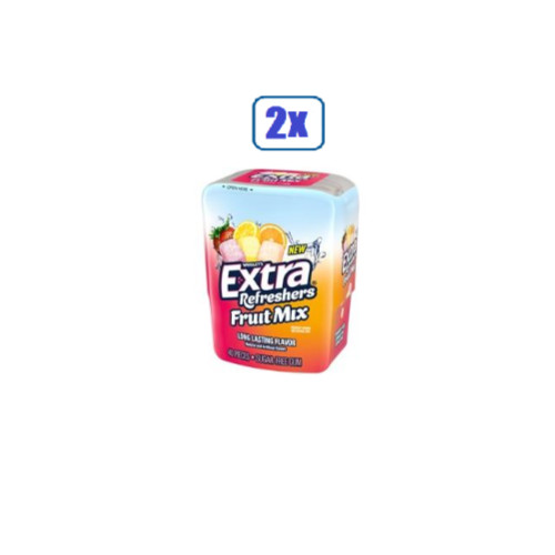 2x Bottles Wrigley's Extra Refreshers Fruit Mix Gum - 40 Per Bottle gallery