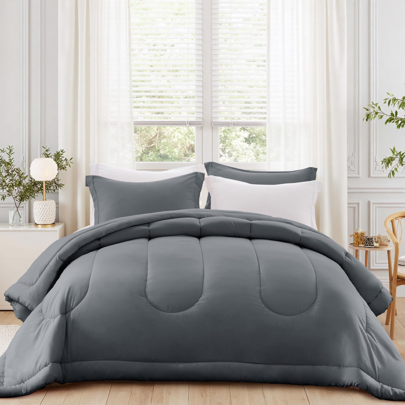 Queen Comforter Set - 3 Pieces Reversible Comforters Queen Size, Lightweight ... gallery