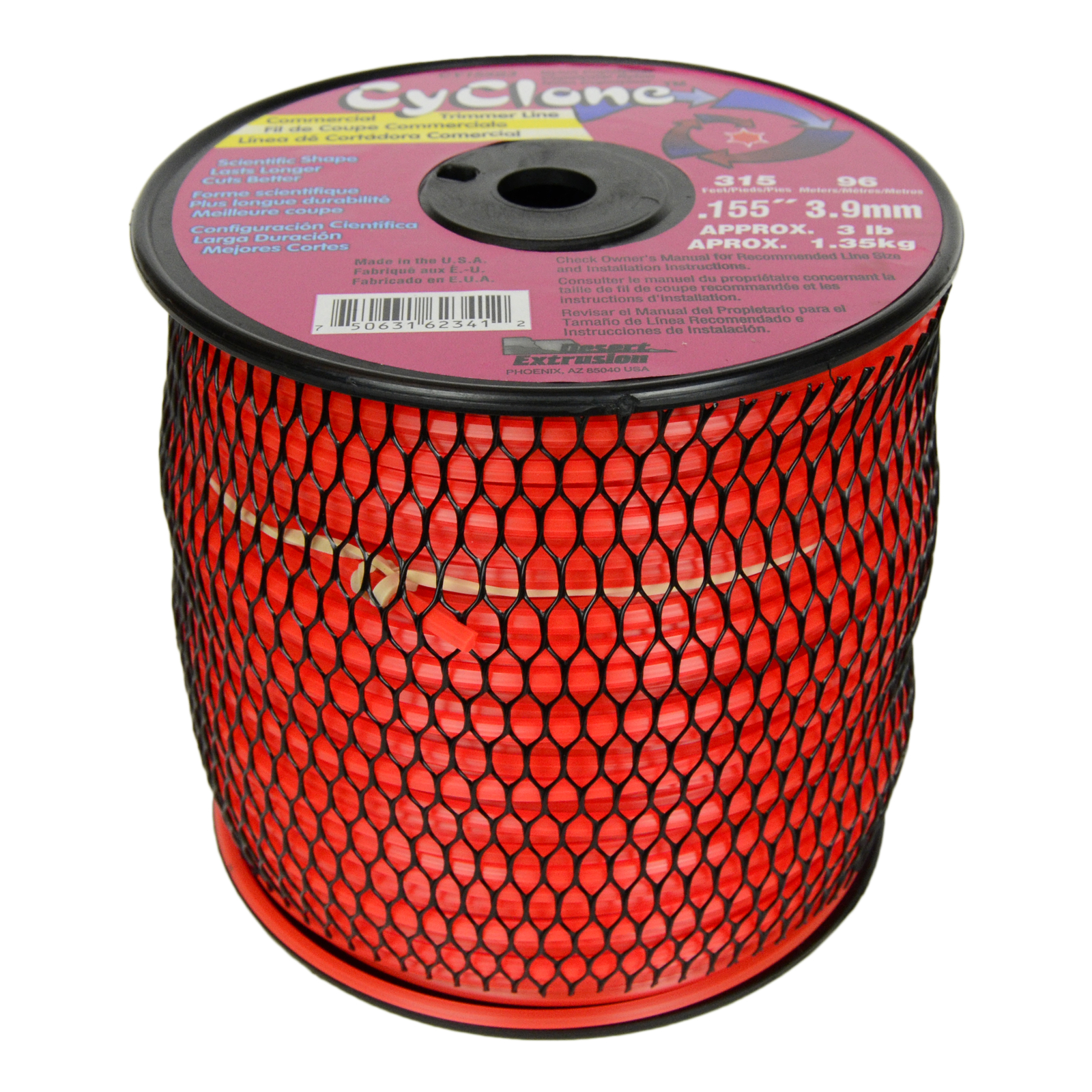 Cyclone CY155S3 .155" x 315' Red Commercial Grass Trimmer Line, Made in USA gallery