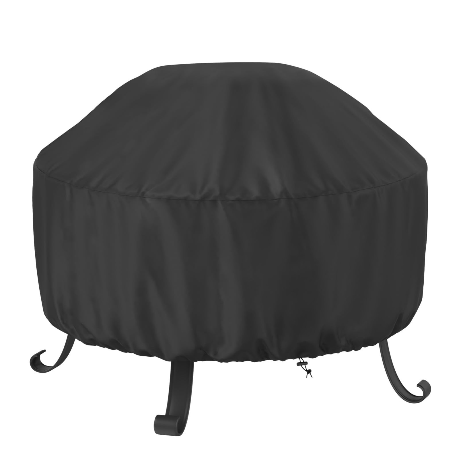 36-inch Patio Round Fire Pit Cover Waterproof UV Protector Grill BBQ Cover Black gallery