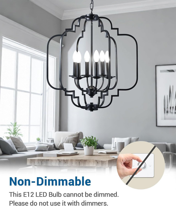 E12 LED Candelabra Light Bulbs 60 Watt Equivalent, 5000K Daylight White Type B L gallery