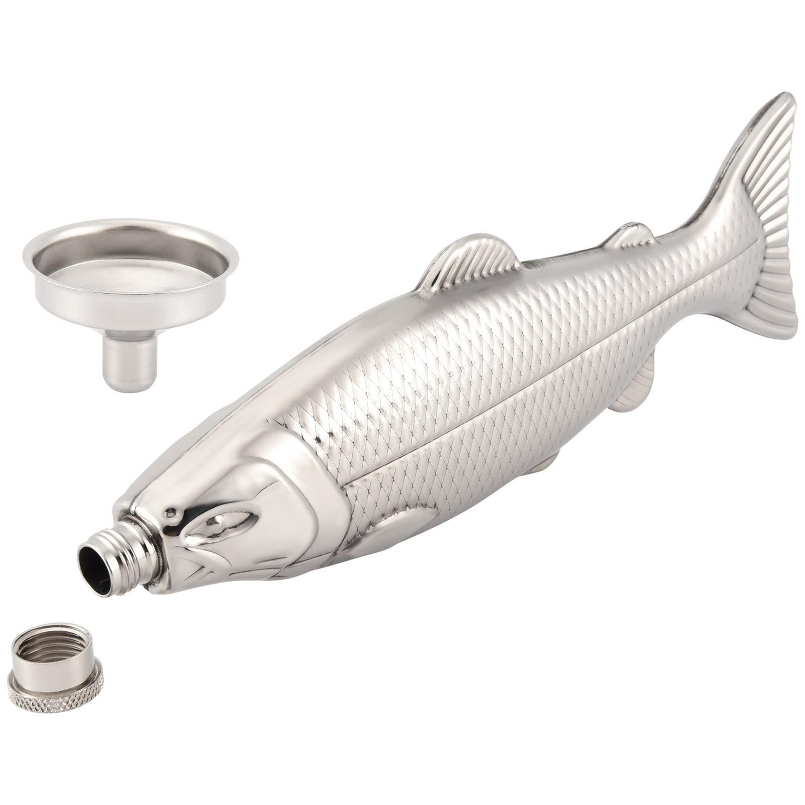 1 Set Fish-Shape Hip Flask 5Oz Bottle Flask Stainless Steel Party8822 gallery
