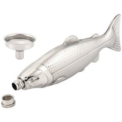 1 Set Fish-Shape Hip Flask 5Oz Bottle Flask Stainless Steel Party8822