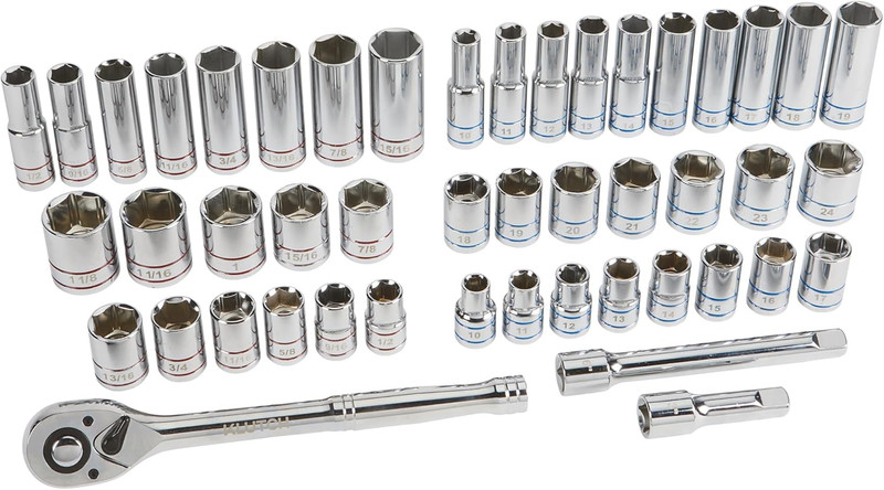 47-Pc 1/2" Drive Ratchet & Socket Set - SAE & Metric, 6-Point Tools gallery