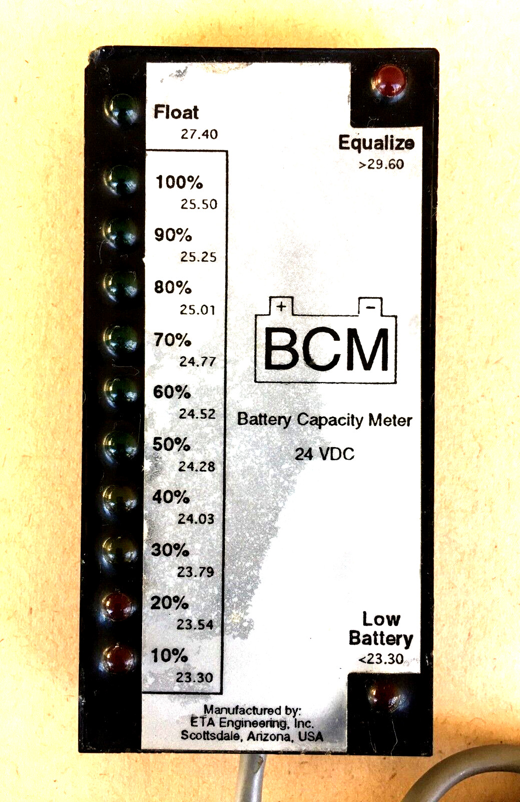 Battery Capacity Voltage Meter, 24 Volts - Free Shipping!!! gallery