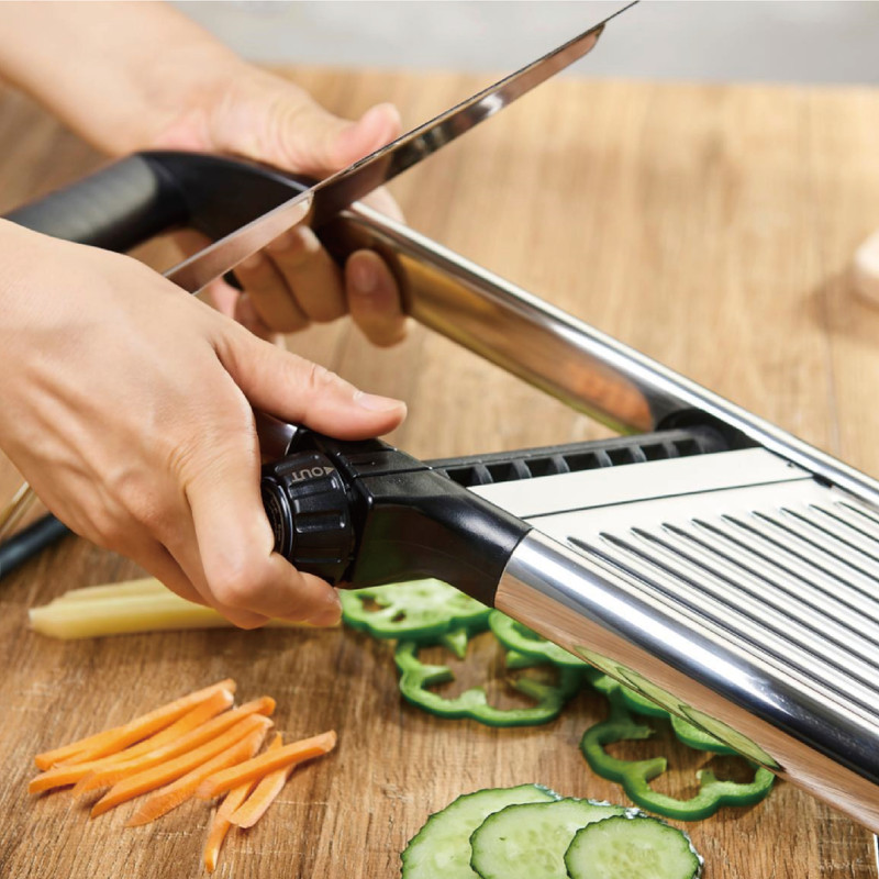 Mandoline Slicer for Kitchen Stainless Steel Food Chopper with Adjustable Blades gallery