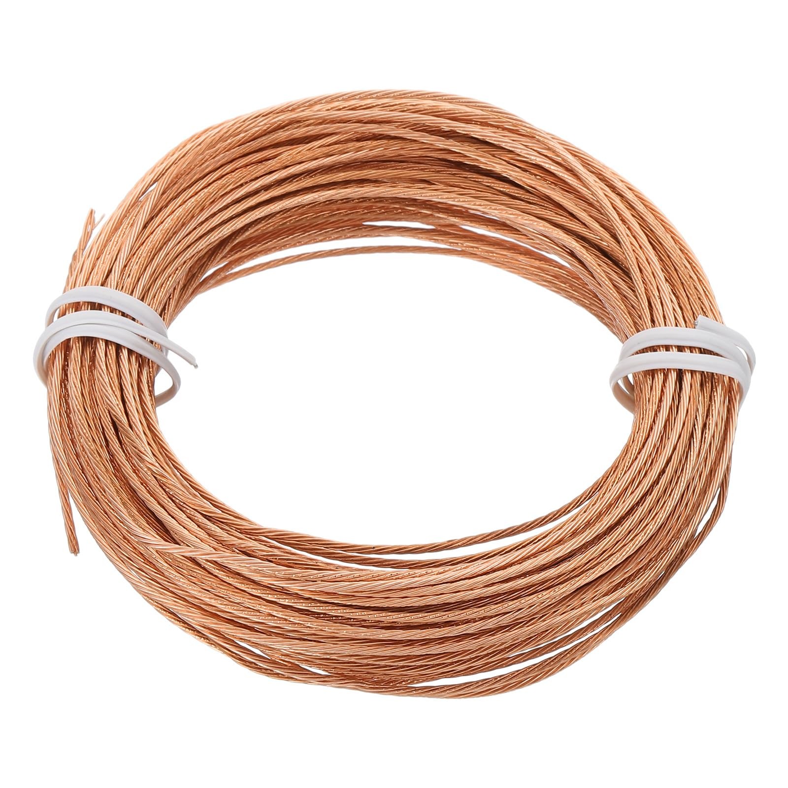 PATIKIL Bare Copper Ground Wire, 18 Gauge 50 Feet Solid Braided 50 ft, Bronze gallery