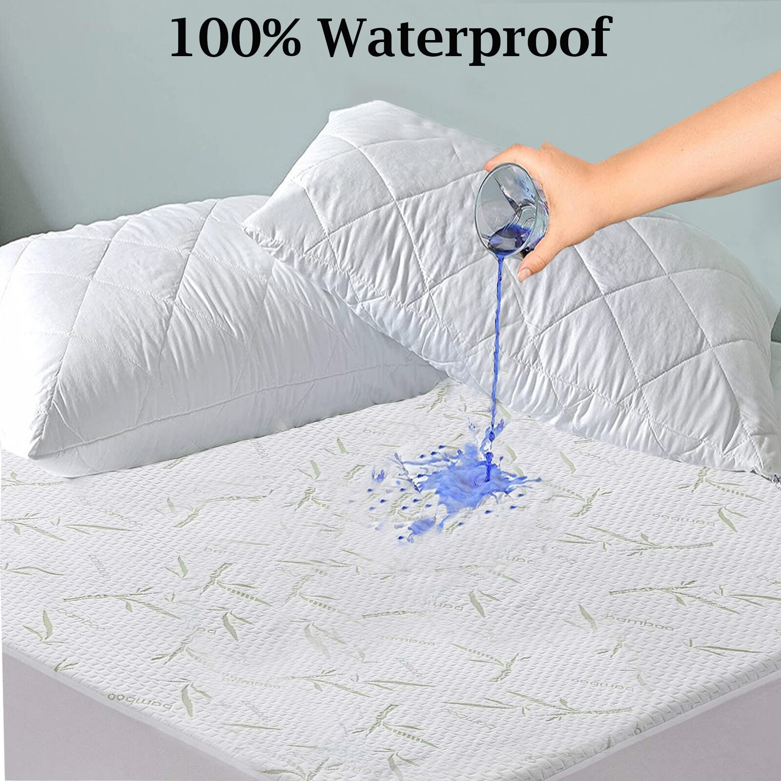 Bamboo Waterproof Mattress Protector Quilted Breathable Premium Mattress Cover gallery