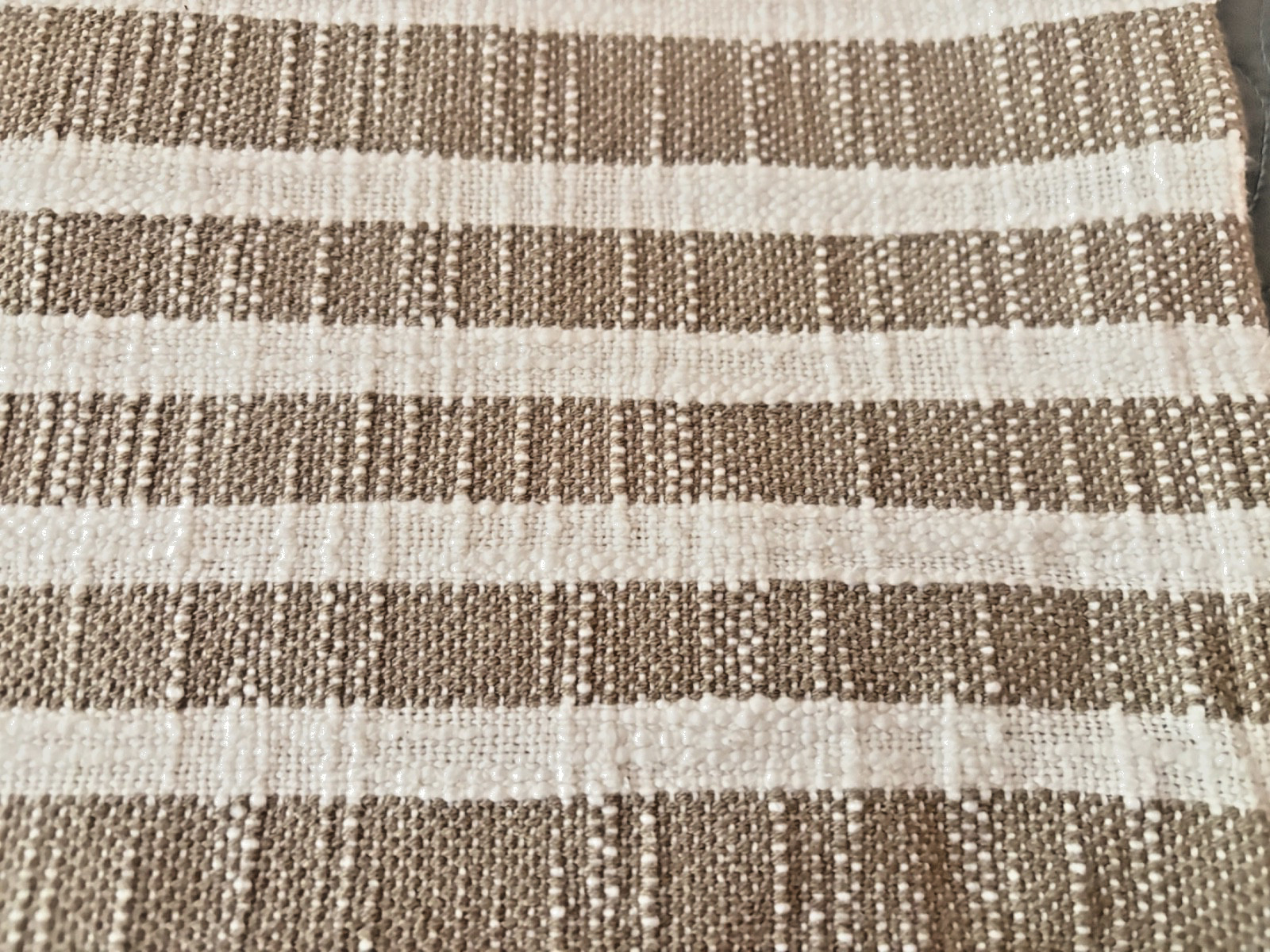 Crate & Barrel 23x23" Grey & White Striped Pillow Cover With Zipper Cotton gallery
