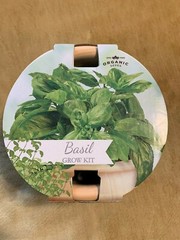 Organic Basil Grow Kit (includes Clay Planter)