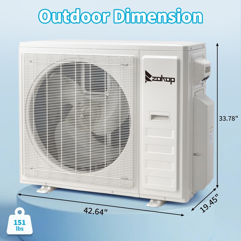 4 Zone Mini Split 38000BTU Quad Zone Mini Split Air Conditioner 4 x 25Ft Copper gallery