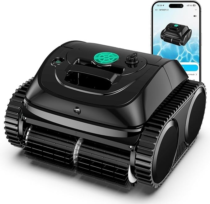 WYBOT C1 Pool Cleaner Wall Climb Cordless Robotic Pool Robot In-Ground Pools gallery